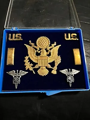 U.S. Military Officer Badge & Bars Set N.S. Meyer Inc. New York Medical Services • $27