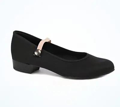 Character Shoes Child Size 11 Girl Freed RAD Approved Black Canvas Low Heel BNIB • £19.99