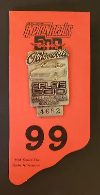 1985 Indy 500 SILVER #4682 Pit Pass Pin Badge W/ BUC #99 - Danny Sulivan WINS! • $89