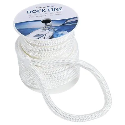 3/4 Inch 50 FT Double Braid Nylon Boat Dock Line Mooring Rope Boat Anchor Line • $41.99