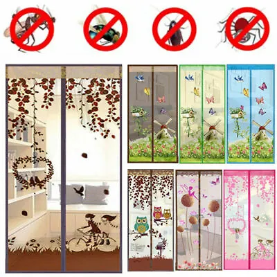 Magic Curtain Door Mesh Magnetic Fastening Mosquito Fly Bug Insect Net Screen • £8.79