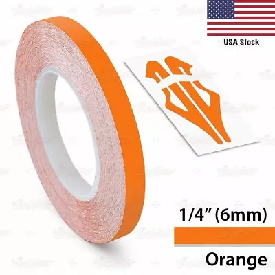 ORANGE Roll Vinyl Pinstriping Pin Stripe Car Motorcycle Line Tape Decal Stickers • $8.95