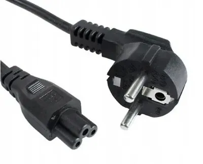 C5 EU 3 PRONG CLOVER LAPTOP POWER LEAD CORD CABLE For Laptop Adapter 2 Pin - 3 M • £3.99