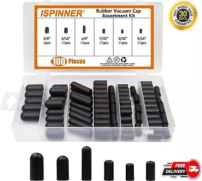 (100 Pcs) Carburetor & Vacuum Rubber Cap Plug Assortment Kit Intake Vacuum Lines • $9.99