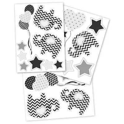 Baby Elephants Black Gray Wall Tattoo Sticker Foil Children's Room DIN A4 Y039 • £8.59