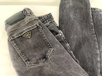 Vintage PRADA Milano Gray Wash Slim Fit Jeans Denim Pants Pockets Men's Sz 32 • $125