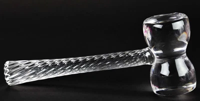 $105 • Buy Signed VAL ST LAMBERT CRYSTAL GAVEL  Paperweight Lawyer Judge Attorney Law