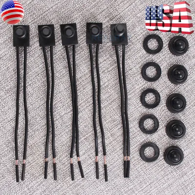 5pcs 12V 4  Wire Leads Waterproof On-Off Push-Button Switch For Motorcycle Car • $8.98