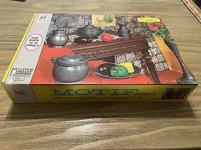 Vintage 1972 MOTIF Milton Bradley 4253-1 1500 Pc Puzzle New SEALED Box USA NOS • $44.90