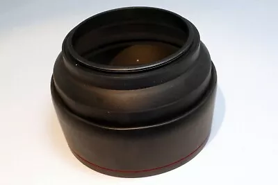 55mm Rubber Lens Hood Shade Single Threaded Collapsible 3-way Telephoto Wide Ang • $9.25