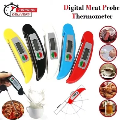 Digital Cooking Food Thermometer Probe Meat Temperature BBQ Kitchen Turkey Milk • £2.99