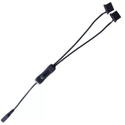 41cm 12V PWM Fan Adapter Cable 4 Pin Switch Extension Cable With On Switch • £3.78