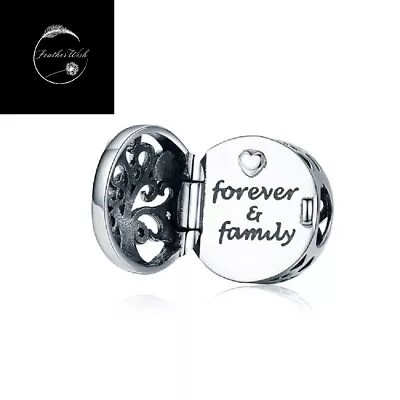 £16.99 • Buy Genuine 925 Sterling Silver Forever Family Heritage Tree Open Bead Charm