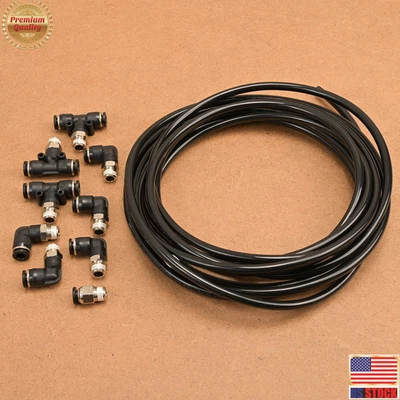 $32.82 • Buy Push Lock Vacuum Line Fittings Tubing Kit For EVO Twin Wastegates Turbo Vehicles