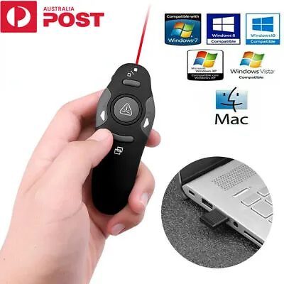 £12.70 • Buy Wireless USB Presenter PowerPoint Pointer Clicker Pen Laser PPT Remote Control
