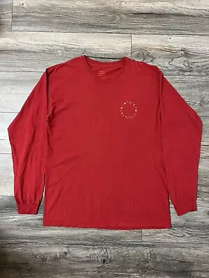 Mac Miller Men's Circles Album Long Sleeve Tee Size Large Red Hip Hop Rap Music • $25