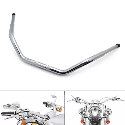 Chrome 1.25  Fat Beach Handlebar Bar For Custom Harley 01-05 FXDL/ 99-17 FXDWG • $212.11