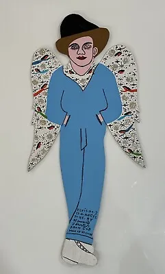 Howard Finster Folk Art Painting Elvis Presley With Wings 1993 • $2500