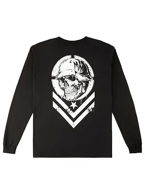 Metal Mulisha Men's Wicked Long Sleeve T-shirt Skull And Helmet Chevron MX Logo • $33.30