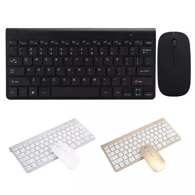 Wireless Keyboard And Mouse Set Mini 2.4G Waterproof For Mac Apple PC Computer • $19.99