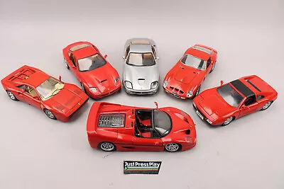 Lot Of 6 1/18 Scale Burago Ferrari Diecast Cars F50 348 TS GTO 550 Maranello • $129.99