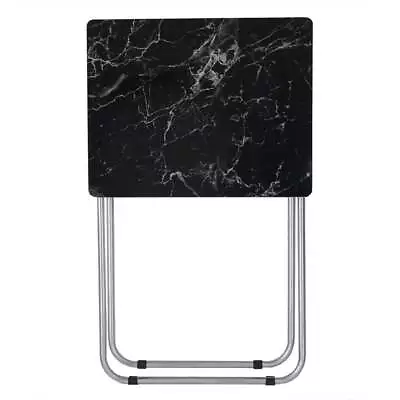  Marble Design Multi-Purpose Foldable Table Black/Grey • $34.20
