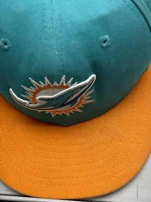 Authentic Youth NFL Miami Dolphins New Era 9FIFTY SnapBack Hat Aqua / Orange • $15.15