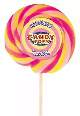 Candy Pops Large Ice Cream Wheel Lollies 75g - 30 X 75g Lollipops • £36.81