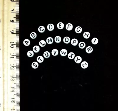 Alphabet Set. Czech Glass 6 Mm Beads. 26 Pieces Letters A-Z • $2.99
