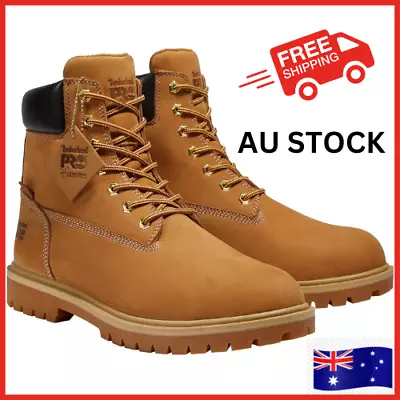 Timberland Mens Icon Workboot Black / Wheat - Safety Shoes Boots US SIZES 7-13 • $123.95