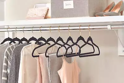 Better Homes & Gardens Non-Slip Velvet Clothing Hangers 50 Pack Black • $14.88