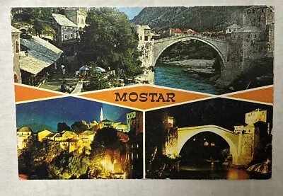 Vintage MOSTAR Postcard Unused Unwritten On Turistkomerc Zagreb S-1033 1970’s • $90