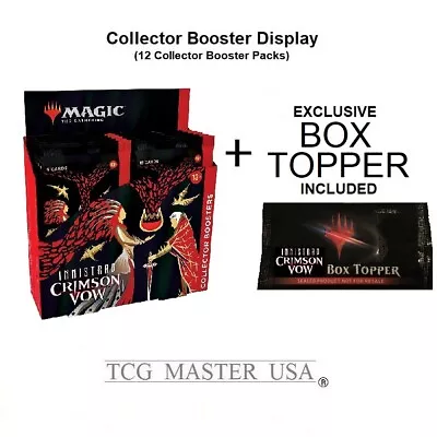 MTG Innistrad CRIMSON VOW Collector Booster Display- BOX TOPPER - Ships NOW • $225