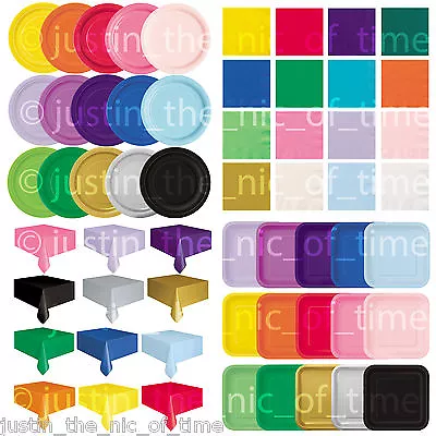 £2.75 • Buy Plain Disposable Solid Colours Party TABLEWARE  Events Birthday Catering Wedding
