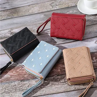 Women Ladies Leather Purse Wallet Folding Short Small Money Cash Card Holder UK • £6.89