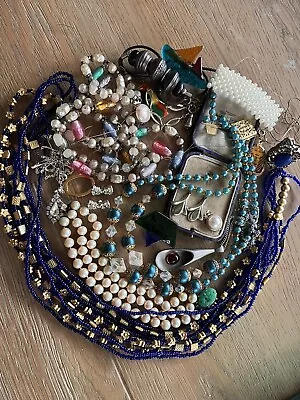 Job Lot Vintage 1950s/60s Crystal Costume Jewellery Spares/ Repairs • £9.99