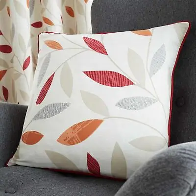 Beechwood Cushion Cover Modern Leaf Printed Cotton Cushion Covers 17  X 17  • £6