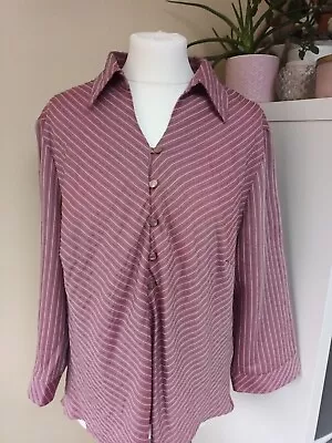 £5.99 • Buy Bonmarche - Ladies Size 22 Spring Summer Button Up Collared Top / Blouse