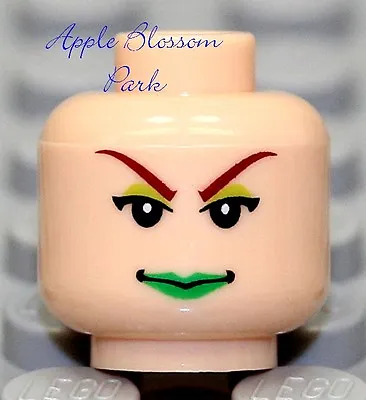 NEW Lego Light Flesh Female Green Lips MINIFIGURE HEAD Batman Minifig Poison Ivy • $11.97