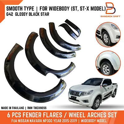 G42 Black Fender Flares Arch For Navara Np300 D23 St St-x Widebody 2015-2019 • $577.50