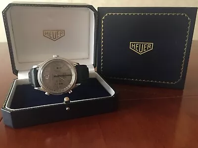 Mega Rare 70's Vintage Heuer Verona Chronograph Calibre  12  & Strap/buckle /Box • $3473.11