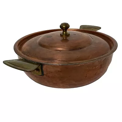 L. LECELLIER VILLEDIEU French Copper Pot Made In France Casserole With Lid 1.5QT • $89.95