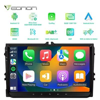 Android 13 8Core Car Stereo Radio CarPlay GPS For VW Passat Golf 5/6 Polo Touran • $293.93