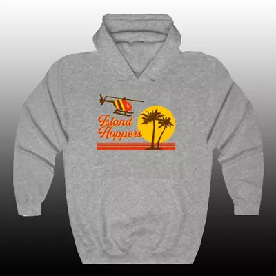 Island Hoppers Magnum Logo Men's Gray Hoodie Sweatshirt Size S-3XL • $35.89