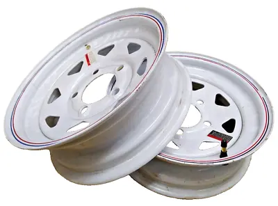 Set Of 2 Trailer Rim 12 X 4  Modular Trailer Tire Wheel 5 On 4.5  Bolt Circle • $70