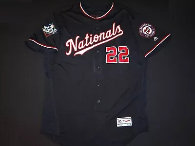 Authentic Soto 2019 Washington Nationals Majestic Flex Base Alt Jersey 52 WS • $849