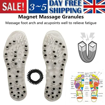 £10.32 • Buy Acupressure Magnetic Massage Slimming Insoles For Men/Women Shoe Foot Therapy Uk