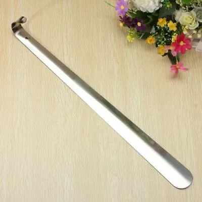 Stainless Steel Long Handled Metal Shoe Horn Spoon Shoehorn Silver 20.5inch US • $9.47