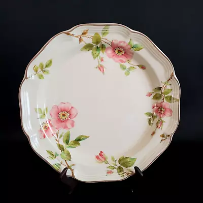 Rose Petals By Mikasa Heritage VTG Stoneware 12.5  Round Platter F 2003 • $24.95