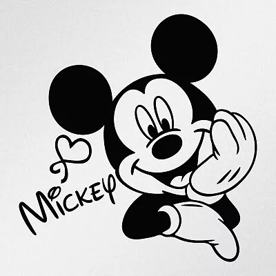 Mickey Mouse Signature Car Window Bumper Laptop Motorbike Vinyl Decal Sticker • £10.07